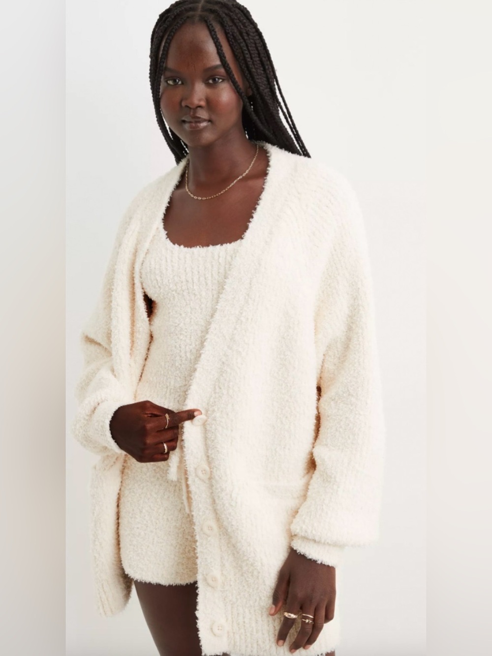 AERIE Marshmallow Cardigan Sweater